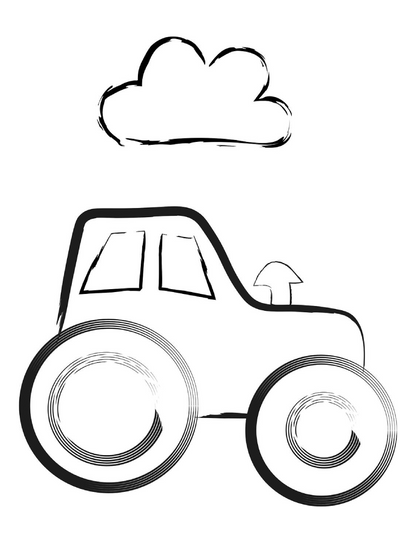 Farm & Tractor Coloring Book – Instant Download Printable