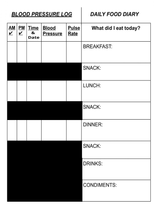 Large Print Food Diary & Blood Pressure Log – Printable PDF - LL Puzzle Books