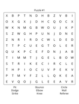 GAGA Ball, Hockey, Soccer Word Search Book