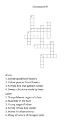 Did You Get the Buzz? Crossword About Bees