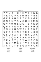 Kindness Matters Word Search Puzzle - LL Puzzle Books