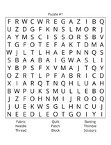 Large Print Quilting & More Word Search Book