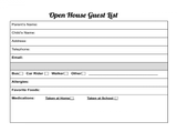 The Open House Guest Book for Teachers - LL Puzzle Books