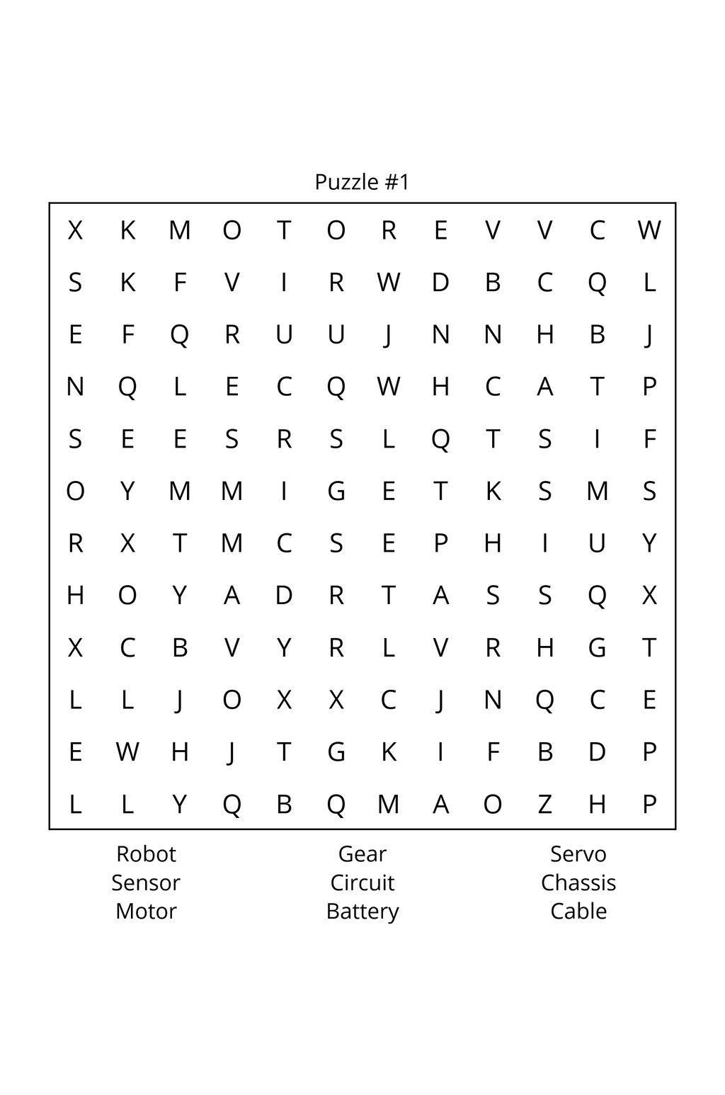 Part Two: Engineering Word Search for Students