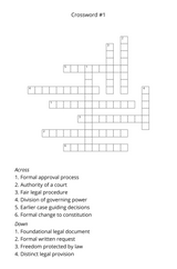 Crossword: Professional and Licensing Exam