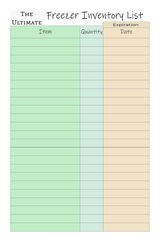 The Ultimate Freezer Inventory List - LL Puzzle Books