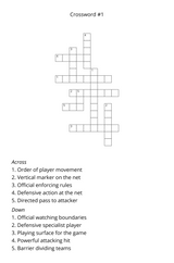 Volleyball, Dodgeball, Kickball Crossword