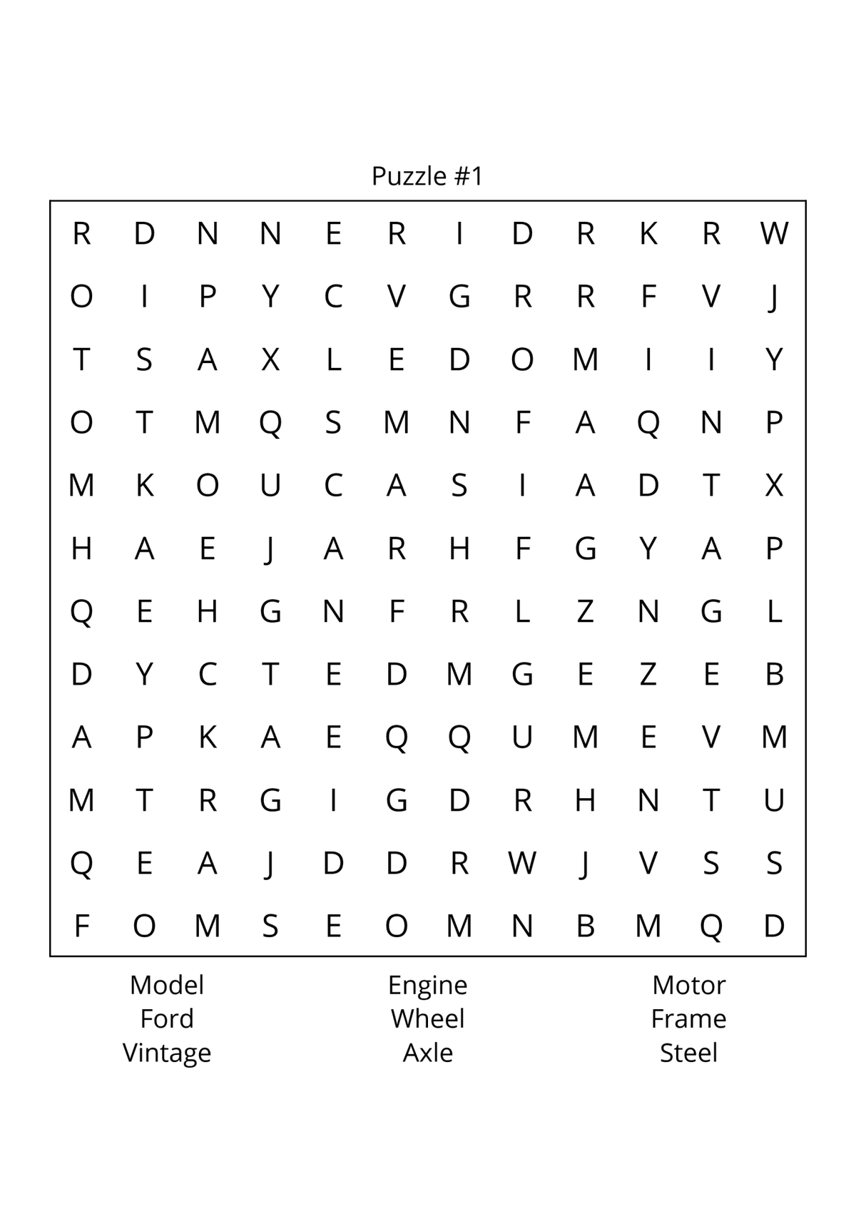 Antique Fors & More Word Search Puzzle - LL Puzzle Books