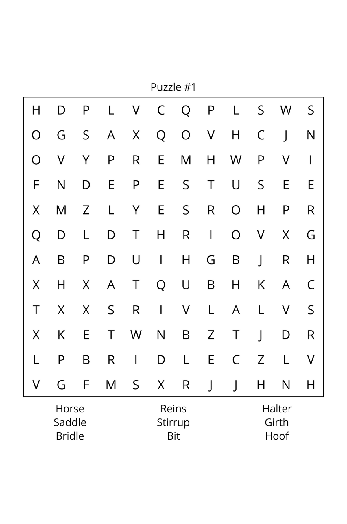 Equestrian Word Search Puzzle Book – Horse Lovers Edition - LL Puzzle Books