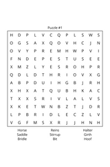 Equestrian Word Search Puzzle Book – Horse Lovers Edition - LL Puzzle Books