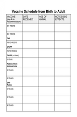Dog Vaccine Record Book - LL Puzzle Books