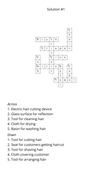 Lollipop Barbershop Beauty Salon Crossword Puzzles - LL Puzzle Books