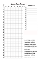 Screen Time & Behavior Tracker for Parents – Printable Instant Download - LL Puzzle Books