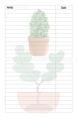 Balcony Herb Life Log (PDF) - LL Puzzle Books