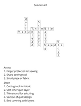 Large Print Quilting & More Crossword Book