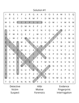 Crime, Murder & Mystery Word Search Puzzle Book – Printable PDF | Instant Download