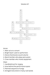 Rock Music Crossword Puzzles (1980) - LL Puzzle Books