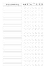 Balcony Herb Life Log (PDF) - LL Puzzle Books