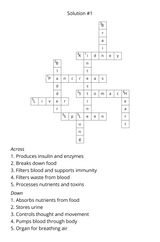 Anatomy & Physiology Mash up Crossword Puzzles - LL Puzzle Books