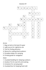 Camping & Star Gazing Crossword Puzzle Book