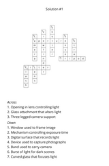 Crossword Puzzle: All About Photography – Printable PDF - LL Puzzle Books
