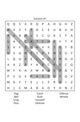 Flag Football, Tennis & Basketball Word Search