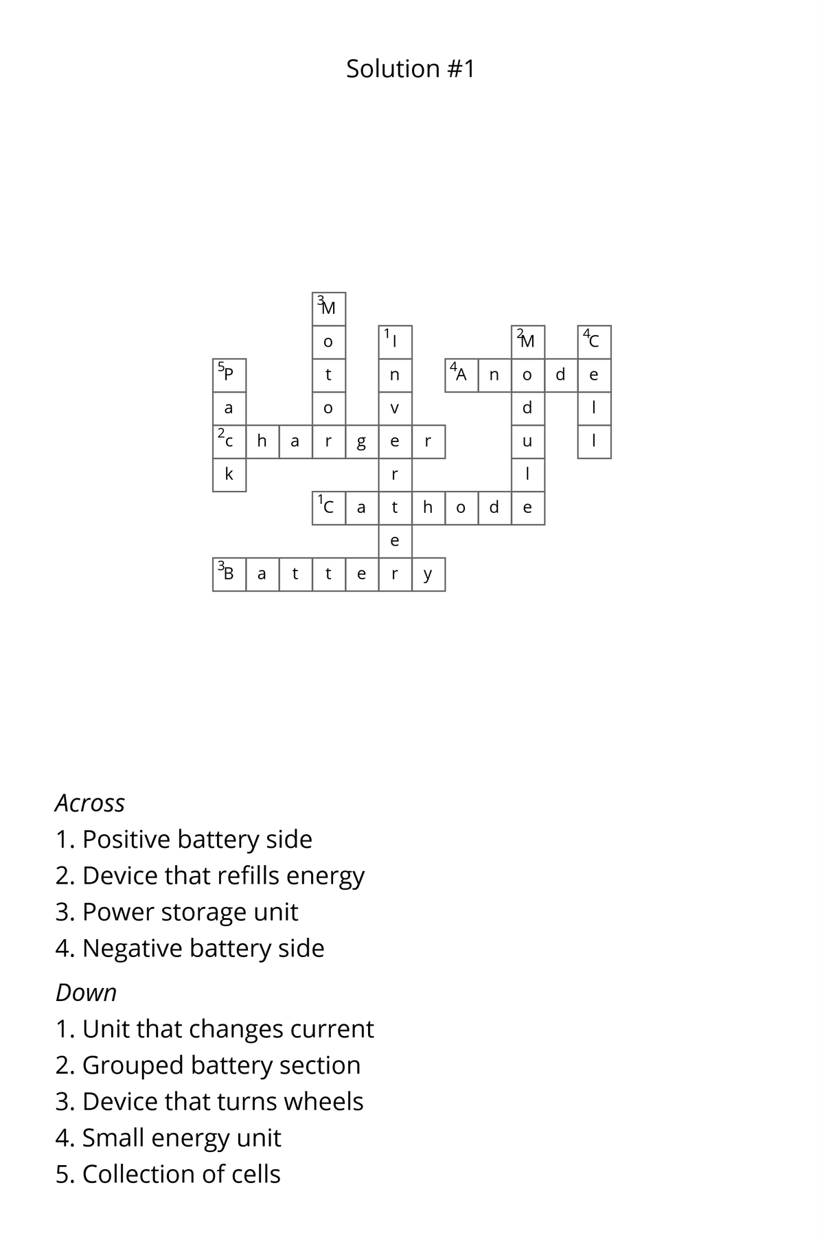 Get the Buzz! Go Electric! Crossword