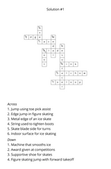 Crossword Puzzle: Gymnastics, Ice Skating & Princess