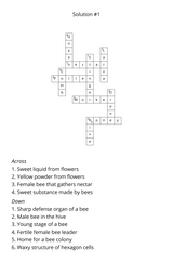 Did You Get the Buzz? Crossword About Bees