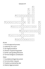 Crossword: Professional and Licensing Exam