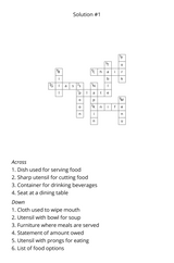 Restaurant Style Crosswords — Instant Download