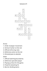 Volleyball, Dodgeball, Kickball Crossword