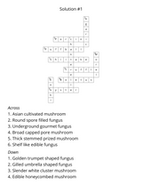 Wild Mushroom Crossword Puzzles — Instant Download