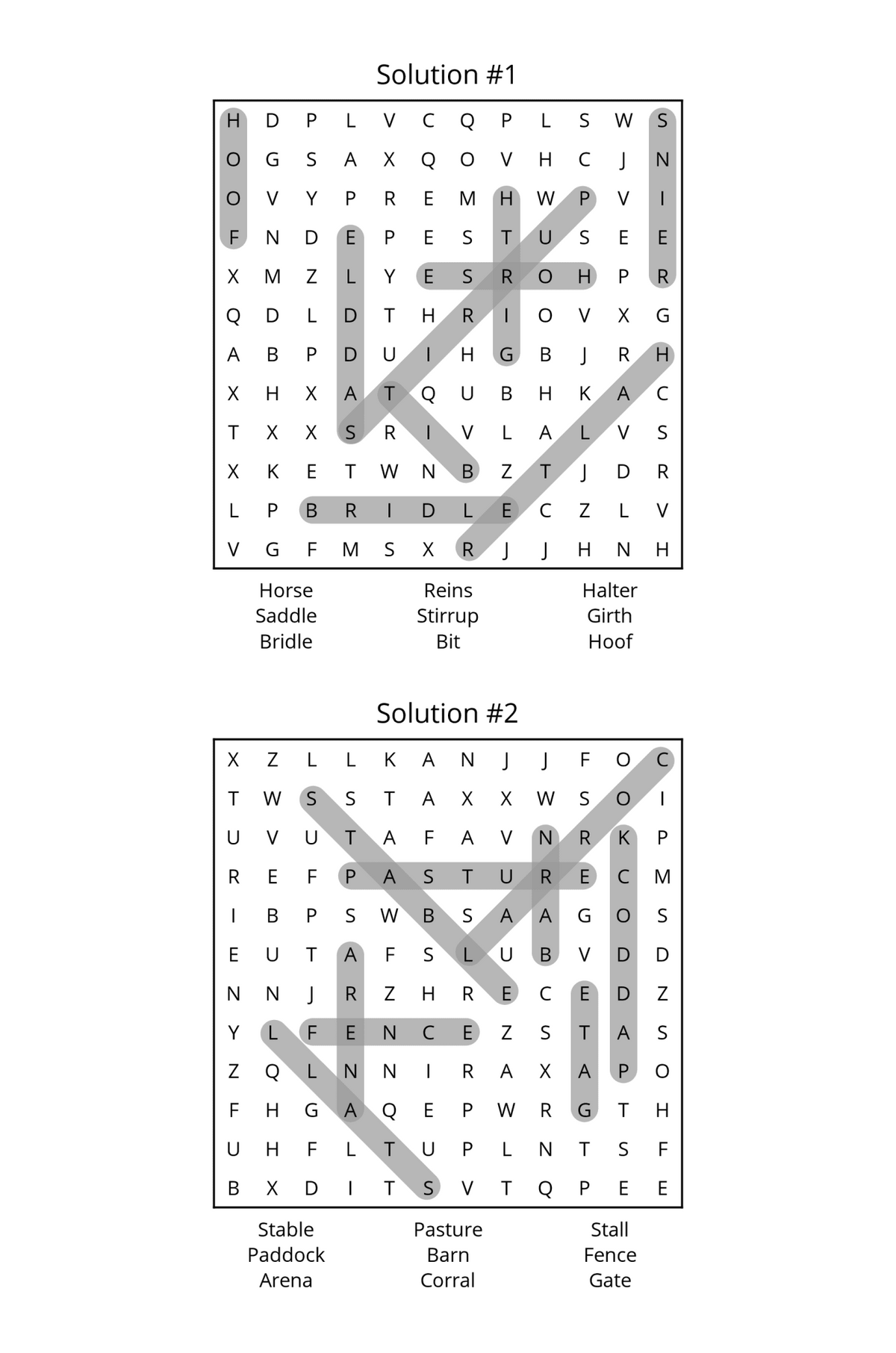 Equestrian Word Search Puzzle Book – Horse Lovers Edition - LL Puzzle Books