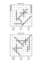 Equestrian Word Search Puzzle Book – Horse Lovers Edition - LL Puzzle Books