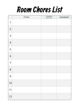 Kid's Chore Checklist – Instant Download PDF