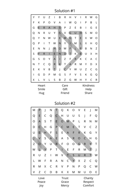Kindness Matters Word Search Puzzle - LL Puzzle Books