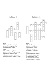 Pottery, Ceramics & Beautiful Things Crossword Puzzle Book - LL Puzzle Books